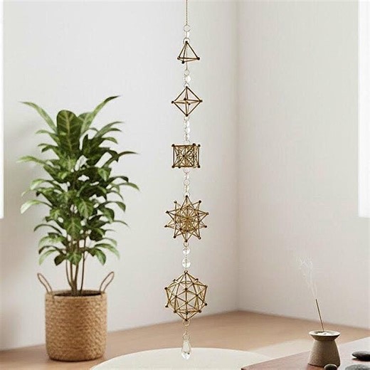 Handmade Platonic Solids Sacred Geometry Wall Art – Boho Meditation Decor - Etsy
