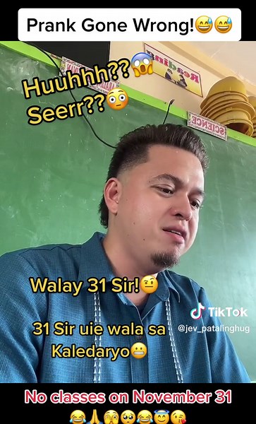No Classes Prank Gone Wrong! Teacher Jev TikTok Video