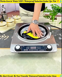 17K views · 93 reactions | Cooking smoothly even in water!  This induction cooker features advanced waterproof safety technology that reduces short-circuit risk. Perfect for modern kitchens. #InductionCooker #WaterproofTechnology #SmartKitchen #SafeCooking #TechDemo | Bangla Electrical project | Facebook
