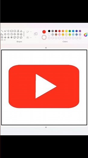 How to Draw YouTube Logo in MS Paint #mspaint #drawing #art #digitalart #easydrawing #howtodraw