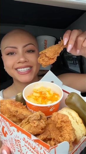 Trying PopEyes Chicken Super Crunchy Bites 🤤🔥😱 || ASMR #asmr #mukbang #shorts