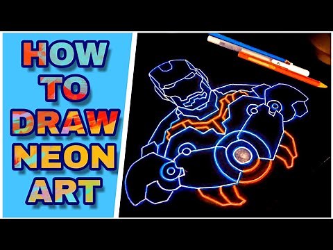 How to Draw GLOW || Neon Lights on paper || TUTORIAL.