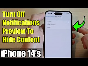iPhone 14's: How to Turn Off Notifications Preview To Hide Content In Notification Center