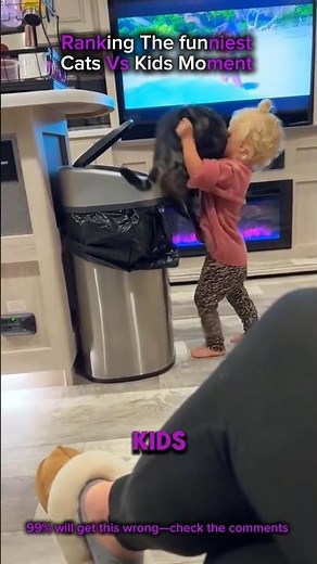 Ranking Cats vs Kids Funniest Moments 😂🐱 #shorts #viral #funny