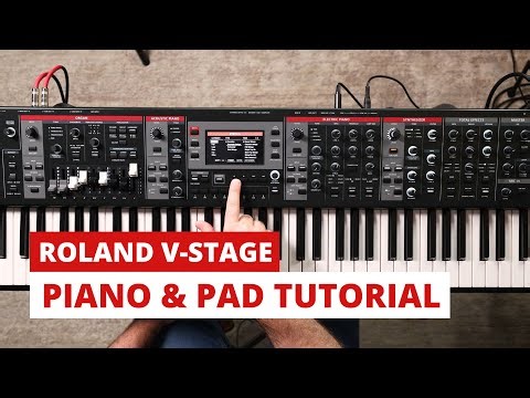 Roland V-Stage - Building a Piano and Synth Pad Layered Sound Tutorial - Great for Worship/Church!