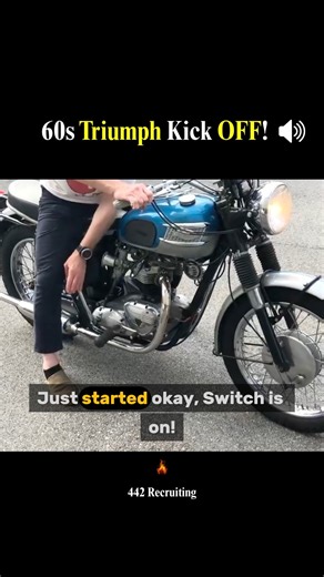 65 Triumph Kick OFF! 😮🔊 𝟭𝟵𝟲𝟱 𝗧𝗿𝗶𝘂𝗺𝗽𝗵 𝗕𝗼𝗻𝗻𝗲𝘃𝗶𝗹𝗹𝗲 𝗧𝟭𝟮𝟬𝗥 💙 #triumphmotorcycles #triumphbonneville #fblifestyle #classicbike #classicmotorcycle #worldwideclassicbikes | Worldwide Classic Bikes