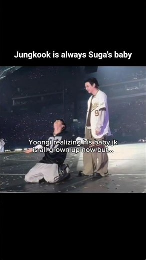 The proud smile of Yoongi realizing his baby Jungkook all grown up 🥹😭 #kpop #bts #jungkook #suga