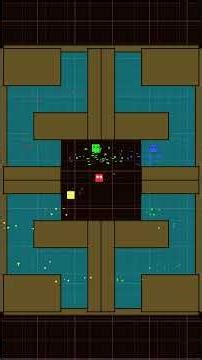 Who is the last square standing? 🔫 #shorts #satisfying #asmr #marblerace #algodoo #chaos