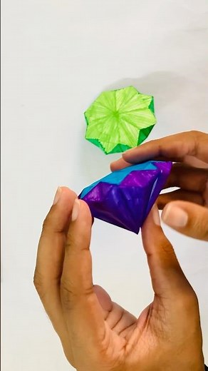 💎 Easy Paper Diamonds in Minutes | DIY Origami Gem ✂️✨ #diy #craft #diamond #origami #shorts #viral