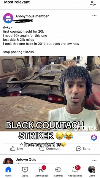 HE RECOGNIZED US😭😭 #striker #car #lamborghini #countach #lamborghinicountach #notitle #usedcar #facebookmarketplace #cars #carsoftiktok #greenscreen