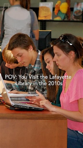 Throwback! Today, we’re looking back to the time when the new library building first opened 📸 📚The library is just as cozy and inviting as it was back then, make new memories and visit the library today! Learn more about what you can do at the library by visiting LLLCF.org #lafayettelibrary #lafayettelibrary #lllcf #throwback #tbt #nostalgiacore #nostalgia | Lafayette Library and Learning Center Foundation