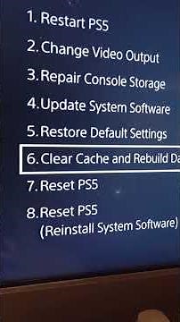 Clearing Cache in Safe mode (PS5)