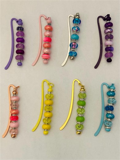 Sparkling Metal Beaded Bookmark • Elegant Book Lover Gift • Handmade Page Marker - Etsy