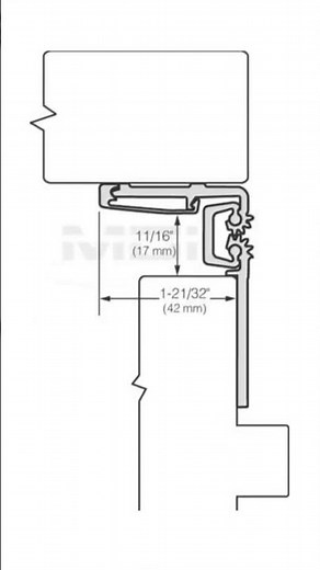Hager Roton 780-053 Continuous Hinge - Half Surface