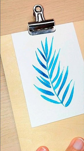 Paint a Leaf Stem with Watercolors: Easy Tutorial 🎨🍃 | #WatercolorArt #PaintingTips #ArtTutorial