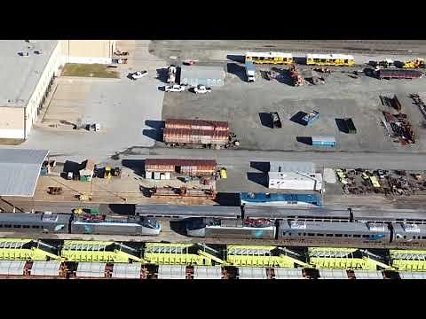Amtrak Bear Shop - Acela storage/grave yard and other trains