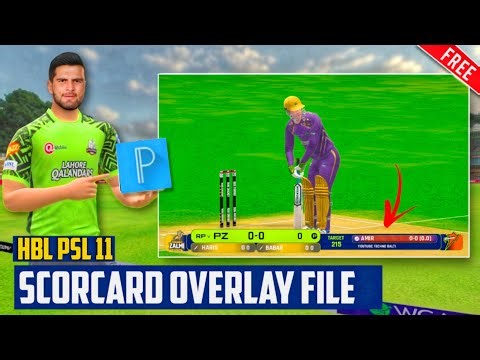 HBL PSL 11 Scorecard Overlay PLP File | Cricket Overlay Design For Pixellab 