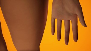 Close-Up of Female Abdomen Anatomical Skin-Level model