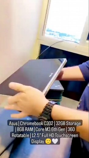 1.1K views · 12 reactions | Asus Chromebook C302 8GB Ram 32GB Memory Touchscreen 360 Rotation Rs 31,000 ❤️ | Union Mobiles | Facebook