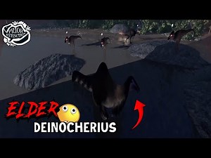 Elder deinocherius getting hunted down by torvos | Prior Extinction