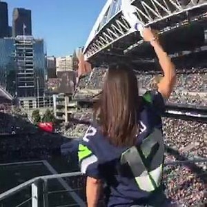 6 assists from becoming the all-time WNBA leader, Sue Bird raises the 12th Man flag at the Seattle Seahawks game! | WNBA