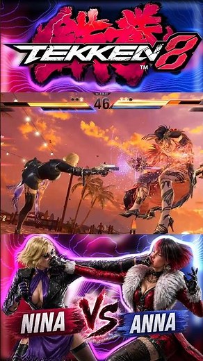 Tekken 8 Nina vs Anna Part 4 🔥Epic 1v1 Fight | Who Wins? #short #tekken8 #nina #anna #fightinggames