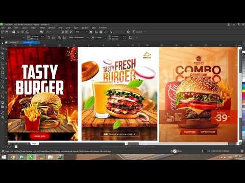 How to Create Food / Fast Food Flyer Design Using Coreldraw - Ahsan Sabri