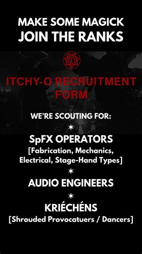 18 reactions | ITCHY-O continues to grow! Are you mechanically inclined and have any stage tech experience? Are you an audio engineer looking to do more than the same old sh*գ? Are you a performer with a background in movement and provocateuring? Consider signing up to chat about ops! We'd love to hear from you.  itchyo.com/itchy-o-recruitment-form/ | Itchy-O | Facebook
