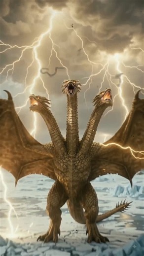 KING GHIDORAH AWAKENS ⚡ #KingGhidorah #Ghidorah #Kaiju #MonsterVerse #Godzilla