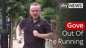 With Michael Gove out of the running, reporters asked who he supported while he was, well, out running | Sky News