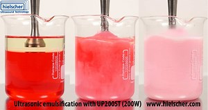 Emulsifying by Ultrasonic Cavitation