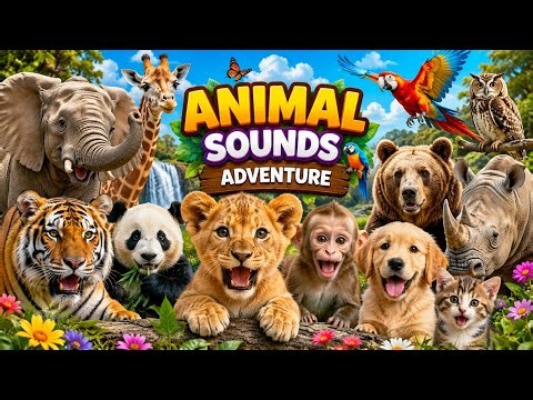 Animal Sounds Adventure | Learn 40+ Real Animal Sounds for Kids 🦁🐘