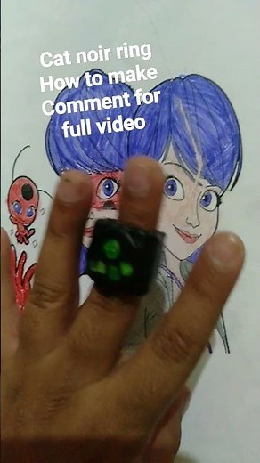 how to make cat noir ring miraculous #cat #ladybug #miraculous #ring #miraculousTealsofladybugcat