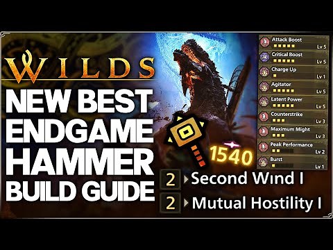 Monster Hunter Wilds - New Best OP Hammer Build - Highest Damage Possible - AT Title Update 4 Guide!