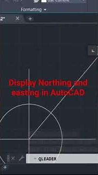 Display Northing and Easting in AutoCAD
