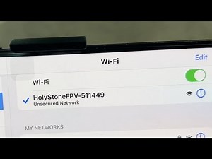 How to connect iPhone WiFi to Holy Stone HS 440 Drone Network