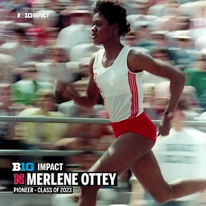 2.5K views · 136 reactions | Merlene Ottey holds the record for most Olympic appearances (7) of any track and field athlete. The Nebraska Huskers Hall of Famer is the final member of the #B1Gimpact Pioneers Class of 2023. #BHM | Big Ten Network | Facebook