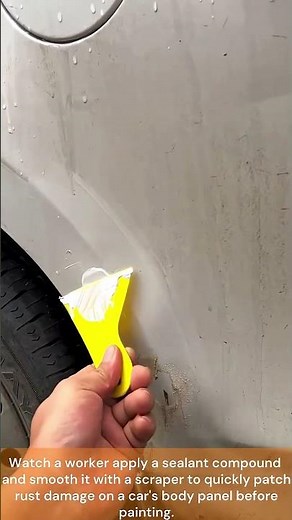 car rust hole repair 🚗 | sealant filling process