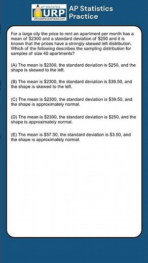 Are you ready for the #apstats exam? Try this practice question.