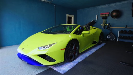 Watch how a grown man steals a Lamborghini off of a cartoon character