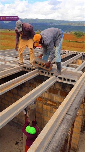 PRECAST T-BEAMS AND BLOCKS INSTALLATION #shorts #precast #construction