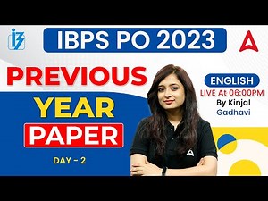 IBPS PO 2023 | IBPS PO English Previous Year Paper | By Kinjal Gadhavi