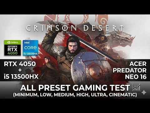 Crimson Desert on RTX 4050 + i5-13500HX 🔥 | INSANE FPS Test! | Can it Run Crimson Desert Smoothly? |