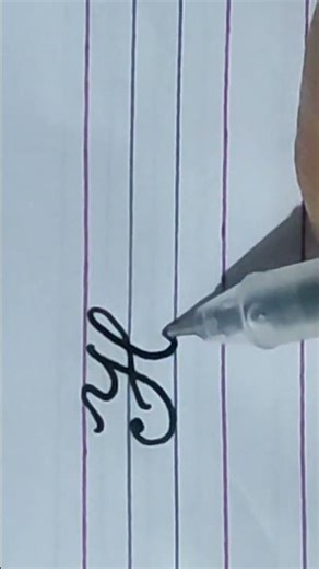 👉🏾How to write in English alphabet cursive capital & small letter's "Hh"💓