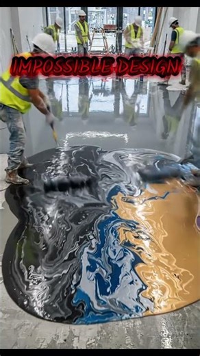 Luxury Epoxy Floor Design in Mobile Store 😍 | Satisfying Transformation #shorts