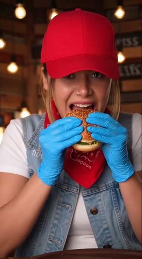 Ultimate Burger ASMR 🍔 | Girl Makes & Eats the Juiciest Burger Ever!