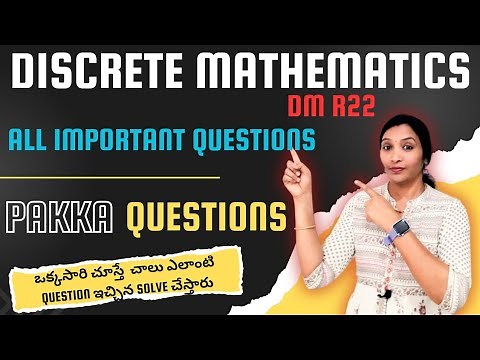 Discrete Mathematics R22 Most important Questions Available | DM Damsure Questions with Solutions |