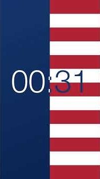 1 Minute Timer | America 250 | Fourth of July | Red & White Stripes