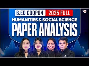 CUET PG B.ED 2026 | Full Paper Analysis 2025 | B.ED COQP04