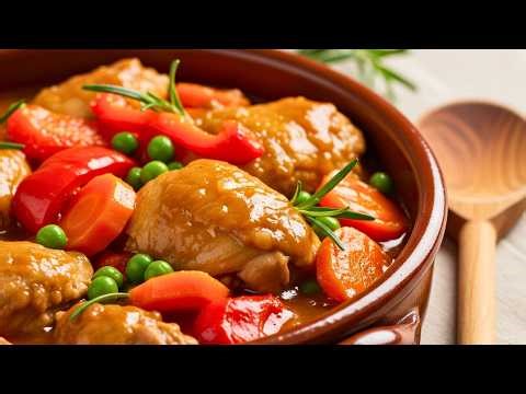 Pollo Estofado ¡Casero y Sencillo!🔥